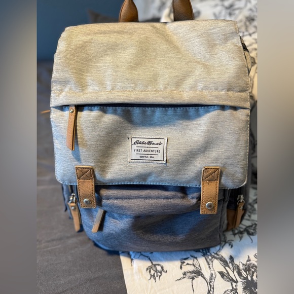 Eddie Bauer Cascade Back Pack Diaper Bag - Black/Gray - Picture 2 of 16